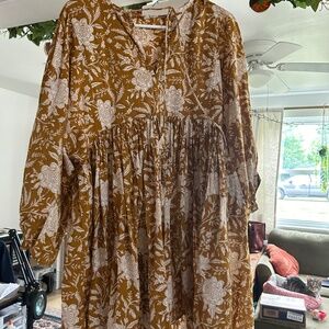 Cotton block print dress